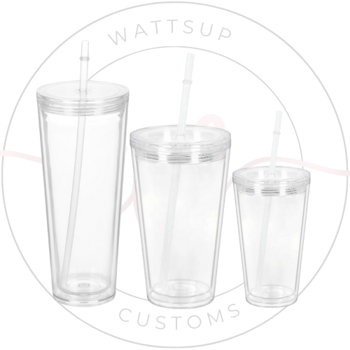 Acrylic Snow Globe Funnel Tumblers - Wattsupcustoms