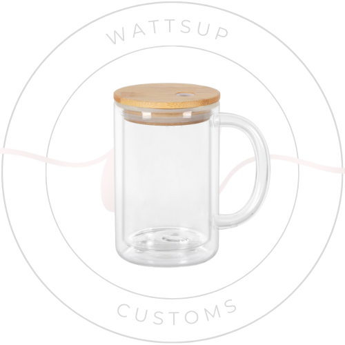 16oz Snow Globe Glass Mug with Fillable Handle - Wattsupcustoms