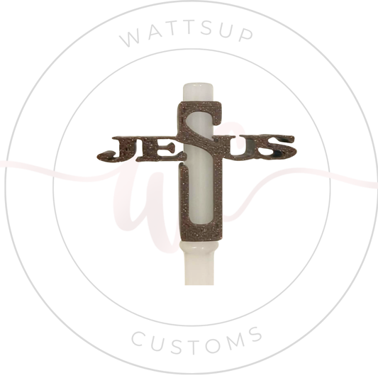 Cross Straw Charm - Wattsupcustoms