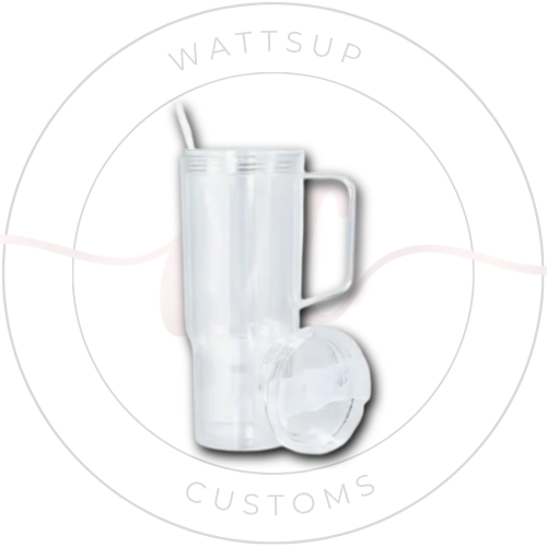 40oz Acrylic Tumbler Snow Globe with Handle - Wattsupcustoms