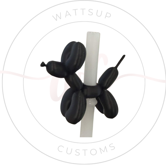 Balloon Dog Straw Charm - Wattsupcustoms