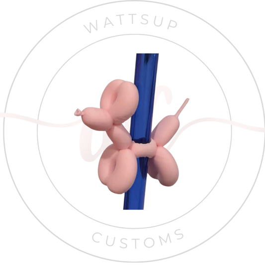 Balloon Dog Straw Charm - Wattsupcustoms