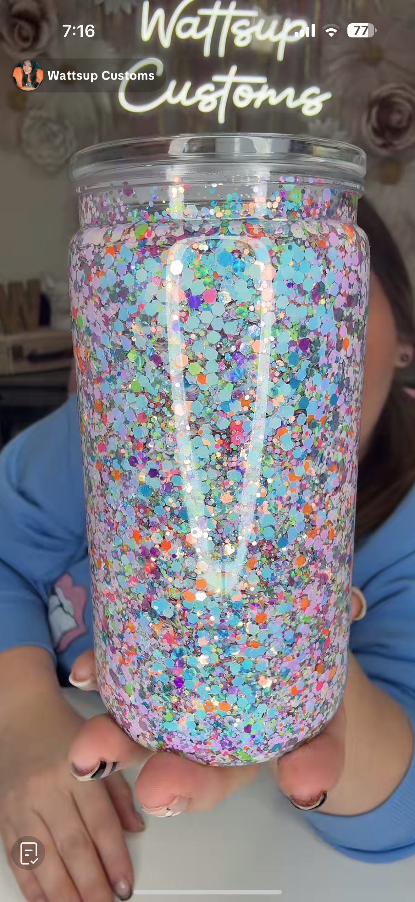 16oz Acrylic Slow Flow Jessica Mix - Wattsupcustoms