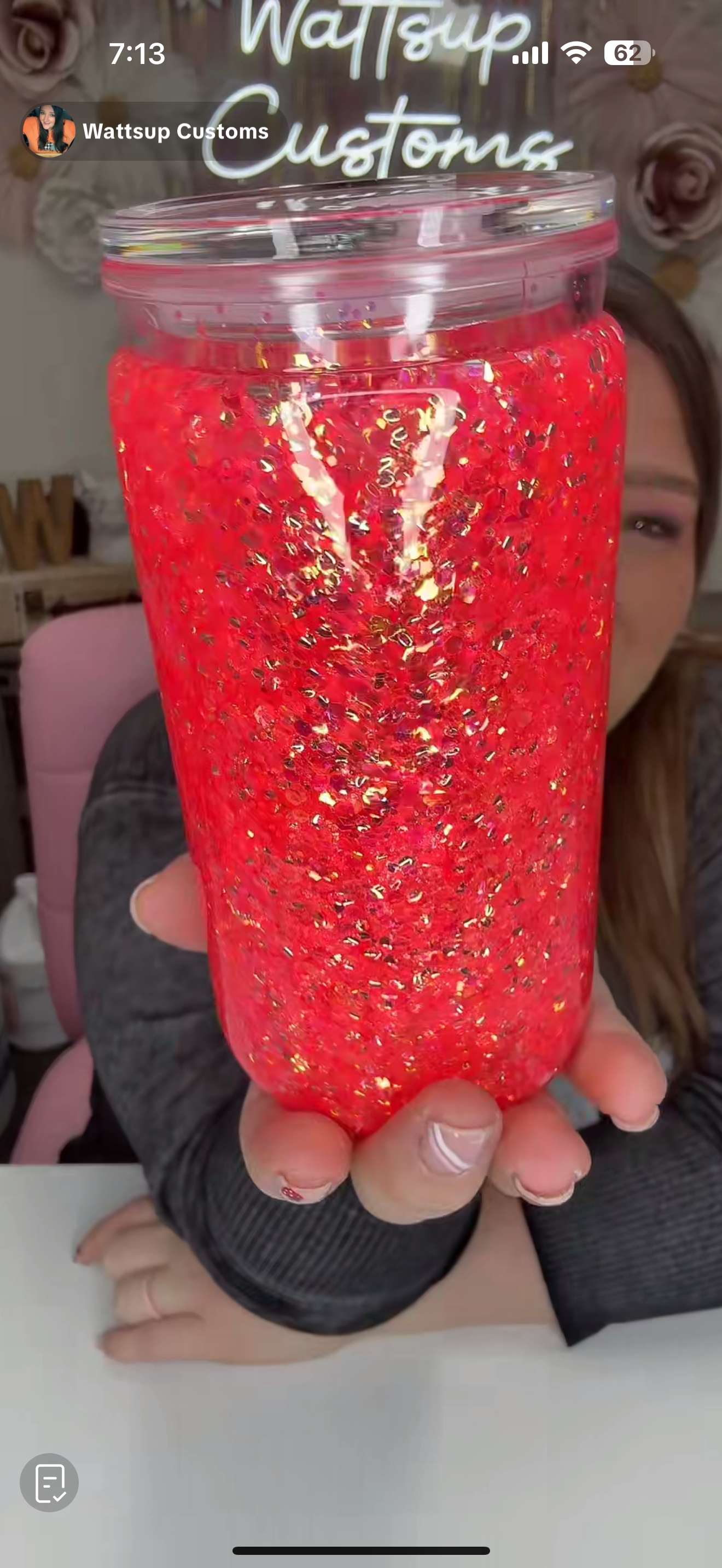 16oz Acrylic Slow Flow Tropicana and Flare pop - Wattsupcustoms