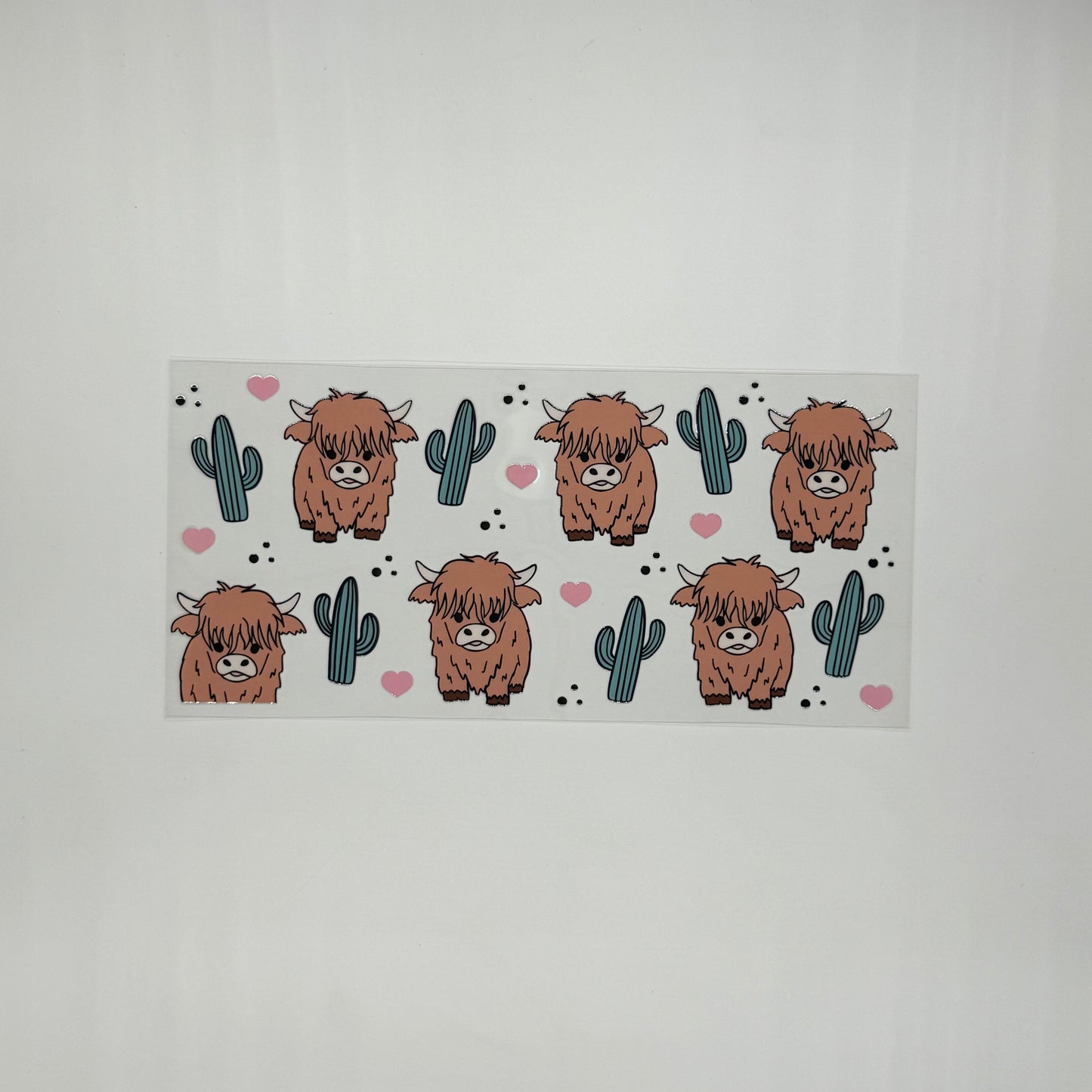 Highland Cow and Cactus Pattern - Wattsupcustoms