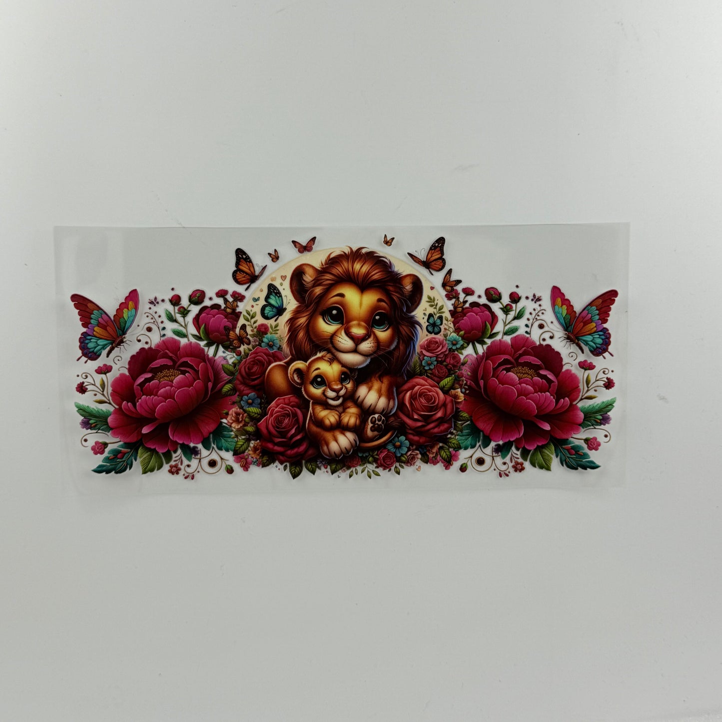 Lion with Cub and Roses - Wattsupcustoms