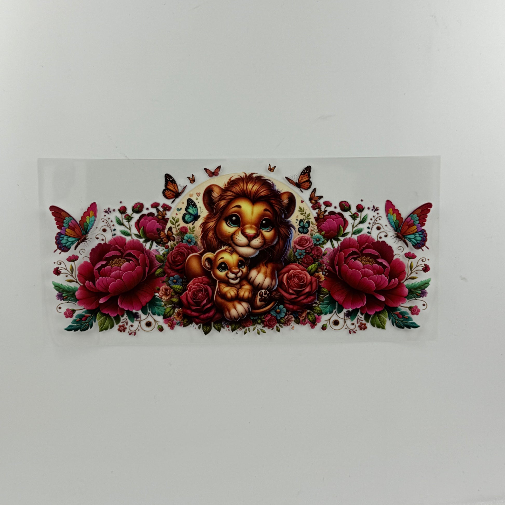 Lion with Cub and Roses - Wattsupcustoms