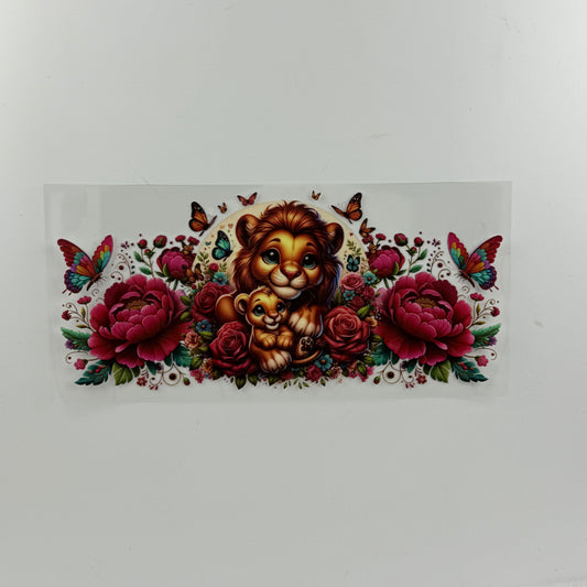 Lion with Cub and Roses - Wattsupcustoms