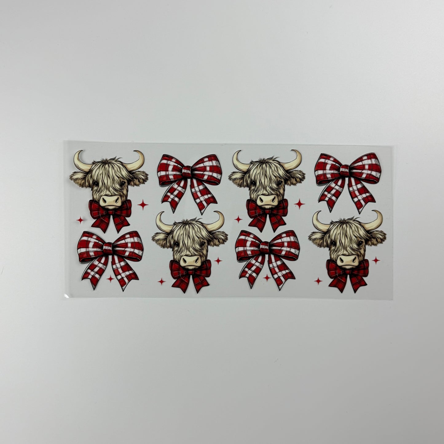 Christmas Highland with Plaid Bows - Wattsupcustoms