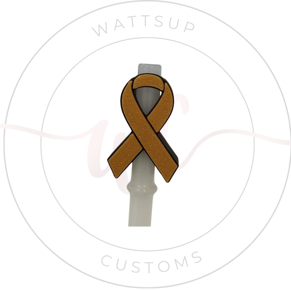 Awareness Straw Charm - Wattsupcustoms