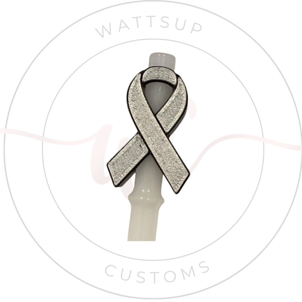 Awareness Straw Charm - Wattsupcustoms