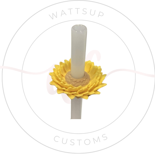 Sunflower Straw Charm - Wattsupcustoms