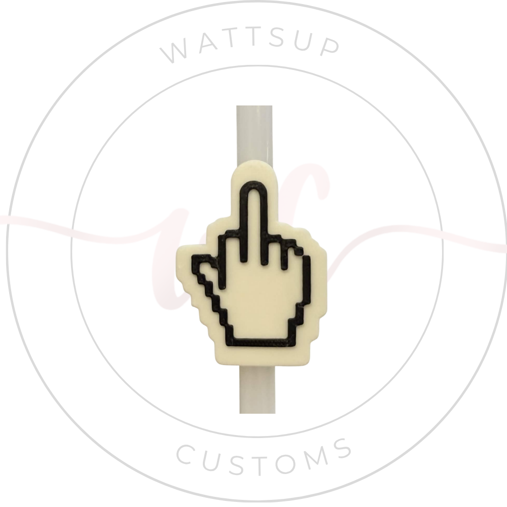 The Finger Straw Charm - Wattsupcustoms