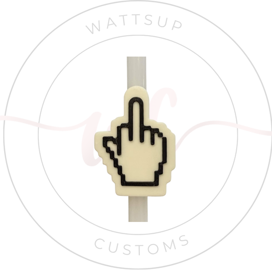 The Finger Straw Charm - Wattsupcustoms