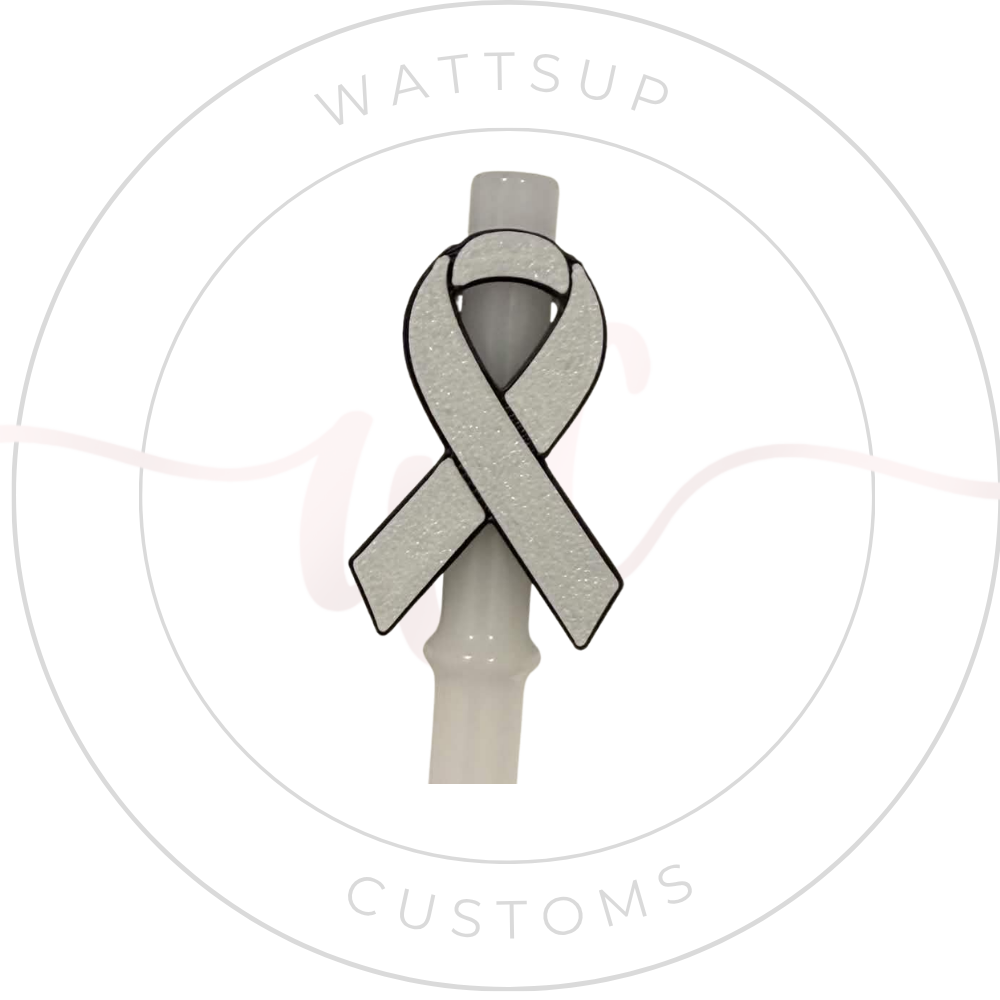 Awareness Straw Charm - Wattsupcustoms